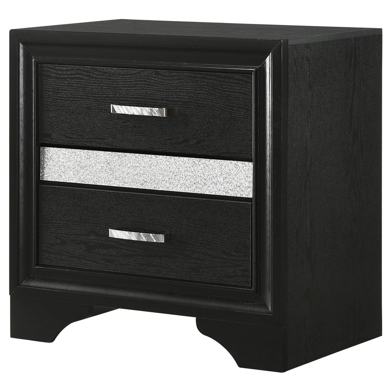 Miranda 3-drawer Nightstand Bedside Table Black - 206362
