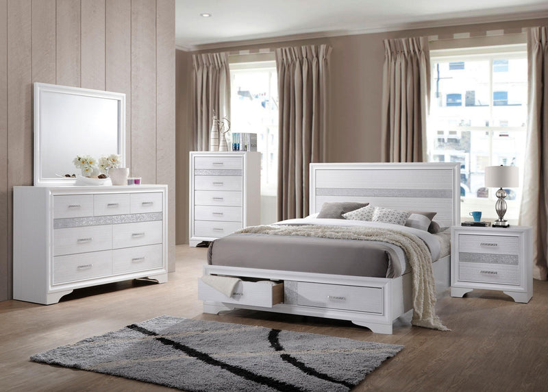 Miranda 3-drawer Nightstand Bedside Table White - 205112
