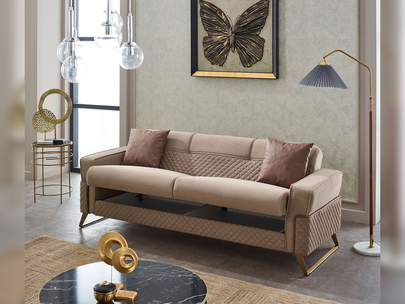 Miranda 3-pieces (Sofa & Loveseat & Chair) Livingroom in Beige - 200-SIM-MIR-GIRNE04-321