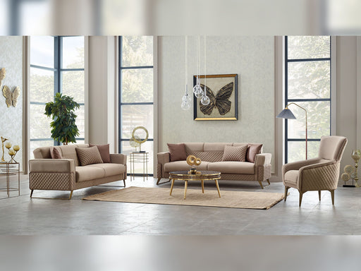 Miranda 3-pieces (Sofa & Loveseat & Chair) Livingroom in Beige - 200-SIM-MIR-GIRNE04-321