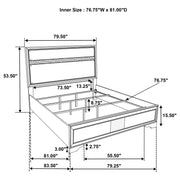 Miranda 4-piece Eastern King Bedroom Set White - 205110KE-S4