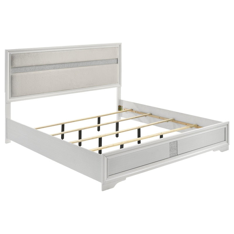 Miranda 4-piece Eastern King Bedroom Set White - 205110KE-S4