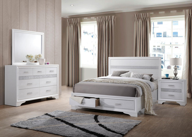 Miranda 4-piece Eastern King Bedroom Set White - 205111KE-S4