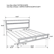 Miranda 4-piece Eastern King Bedroom Set White - 205111KE-S4