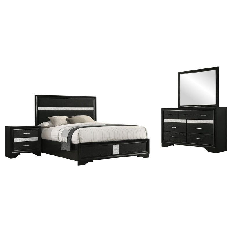 Miranda 4-piece Full Bedroom Set Black - 206360F-S4