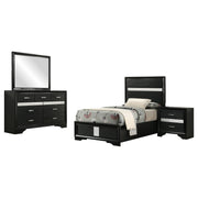 Miranda 4-piece Twin Bedroom Set Black - 206360T-S4