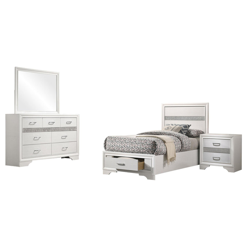 Miranda 4-piece Twin Bedroom Set White - 205111T-S4