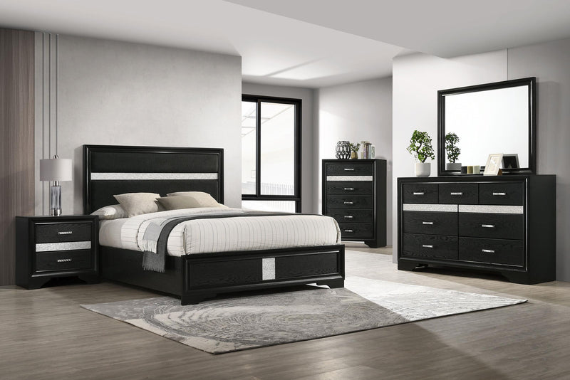 Miranda 5-piece Eastern King Bedroom Set Black - 206360KE-S5