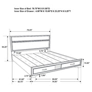 Miranda 5-piece Eastern King Bedroom Set Black - 206361KE-S5