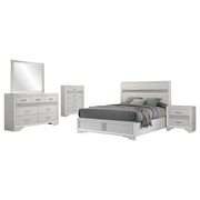 Miranda 5-piece Eastern King Bedroom Set White - 205110KE-S5