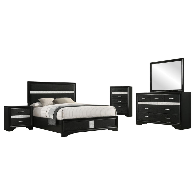 Miranda 5-piece Full Bedroom Set Black - 206360F-S5