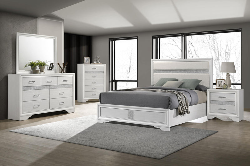 Miranda 5-piece Full Bedroom Set White - 205110F-S5