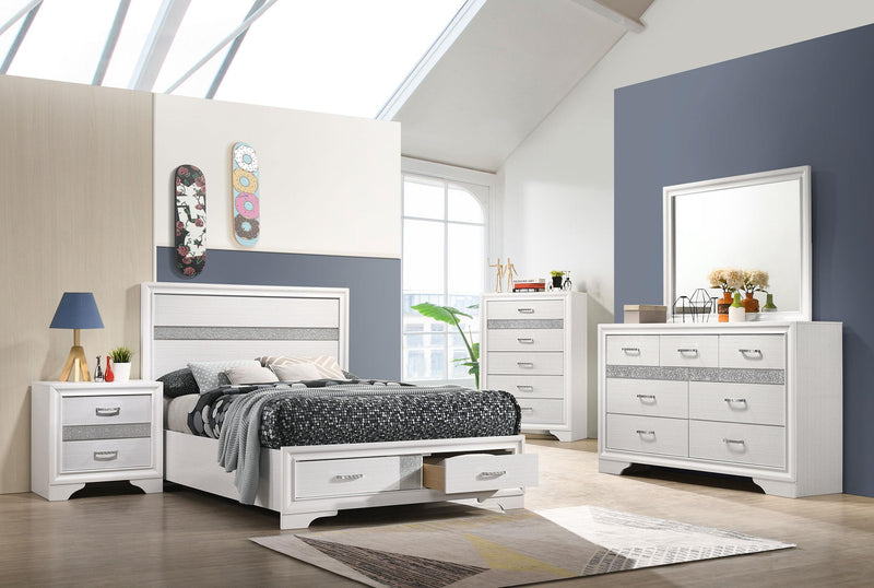 Miranda 5-piece Full Bedroom Set White - 205111F-S5