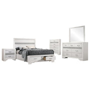 Miranda 5-piece Full Bedroom Set White - 205111F-S5