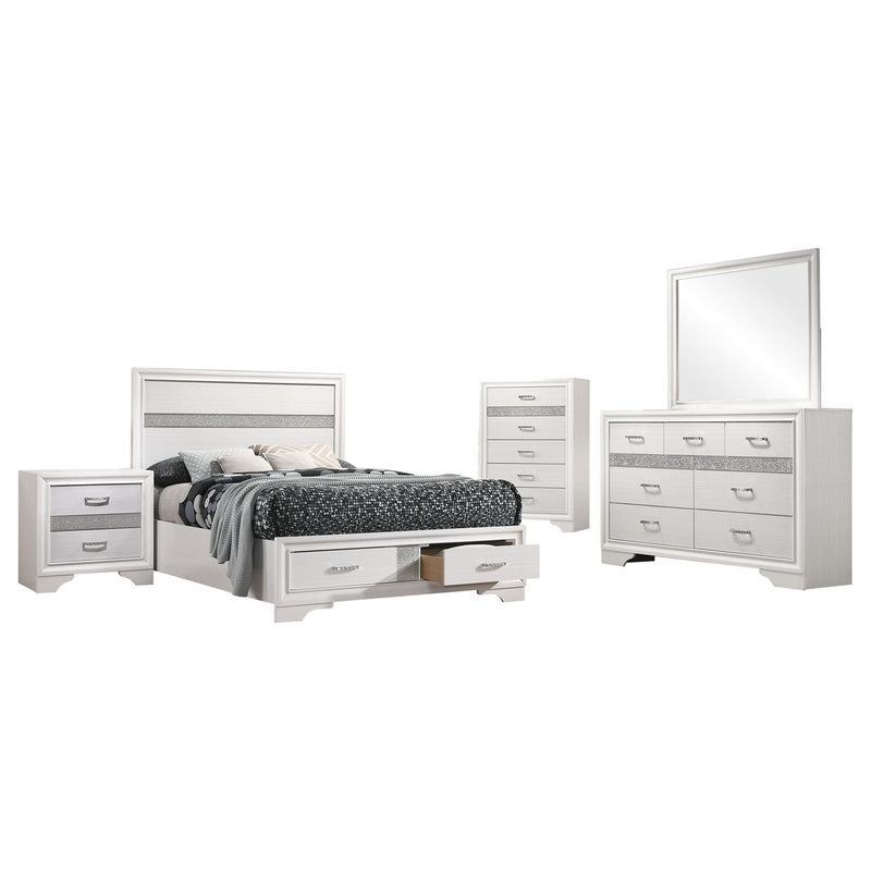 Miranda 5-piece Full Bedroom Set White - 205111F-S5