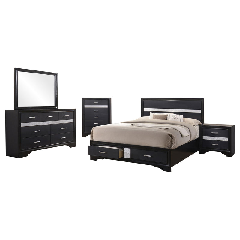 Miranda 5-piece Queen Bedroom Set Black - 206361Q-S5
