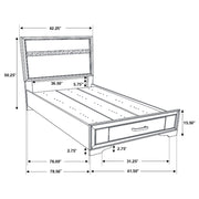 Miranda 5-piece Twin Bedroom Set Black - 206361T-S5