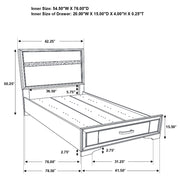 Miranda 5-piece Twin Bedroom Set White - 205111T-S5