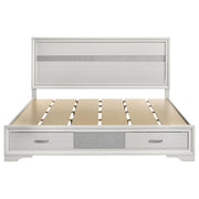Miranda 51-inch Wood Eastern King Storage Panel Bed White - 205111KE