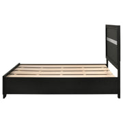 Miranda 51-inch Wood Full Storage Panel Bed Black - 206361F
