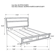 Miranda 51-inch Wood Full Storage Panel Bed White - 205111F