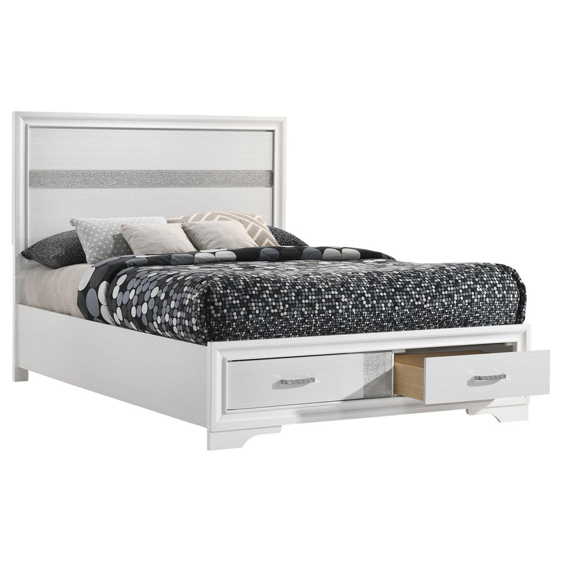 Miranda 51-inch Wood Full Storage Panel Bed White - 205111F