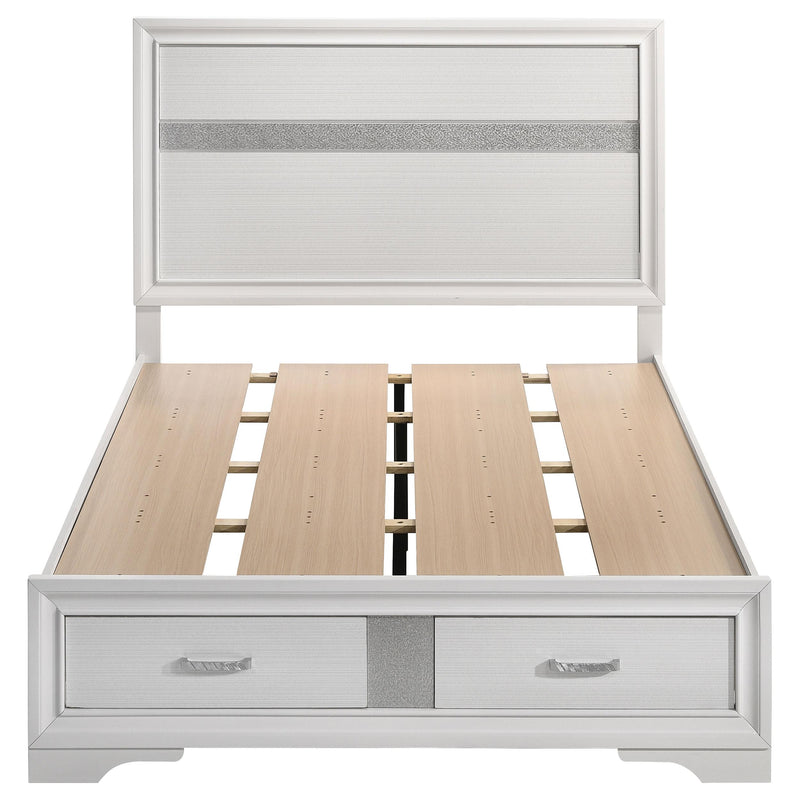 Miranda 51-inch Wood Full Storage Panel Bed White - 205111F