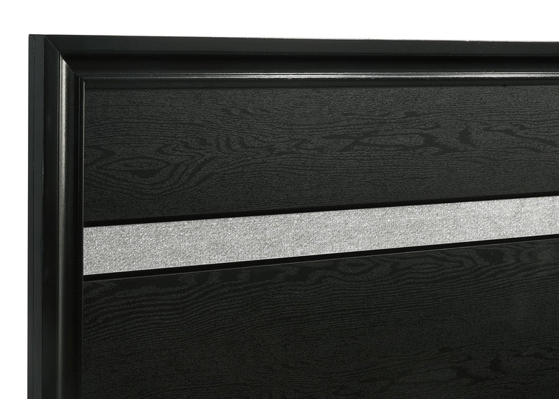 Miranda 51-inch Wood Queen Storage Panel Bed Black - 206361Q