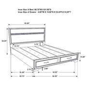 Miranda 51-inch Wood Queen Storage Panel Bed Black - 206361Q