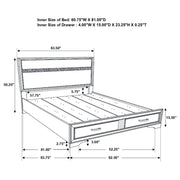 Miranda 51-inch Wood Queen Storage Panel Bed White - 205111Q