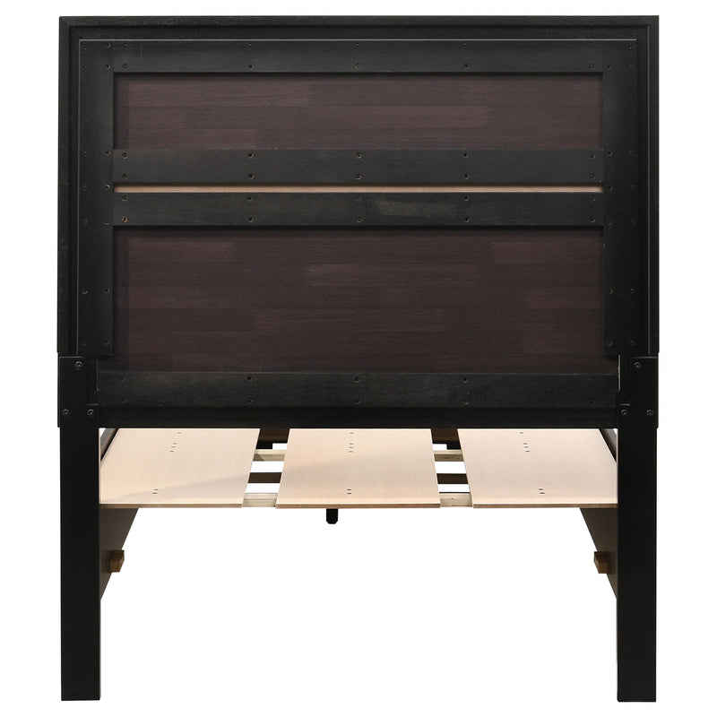 Miranda 51-inch Wood Twin Storage Panel Bed Black - 206361T