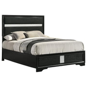 Miranda 54-inch Upholstered Full Panel Bed Black - 206360F