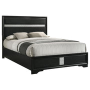Miranda 54-inch Upholstered Queen Panel Bed Black - 206360Q