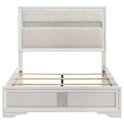 Miranda 54-inch Upholstered Queen Panel Bed White - 205110Q