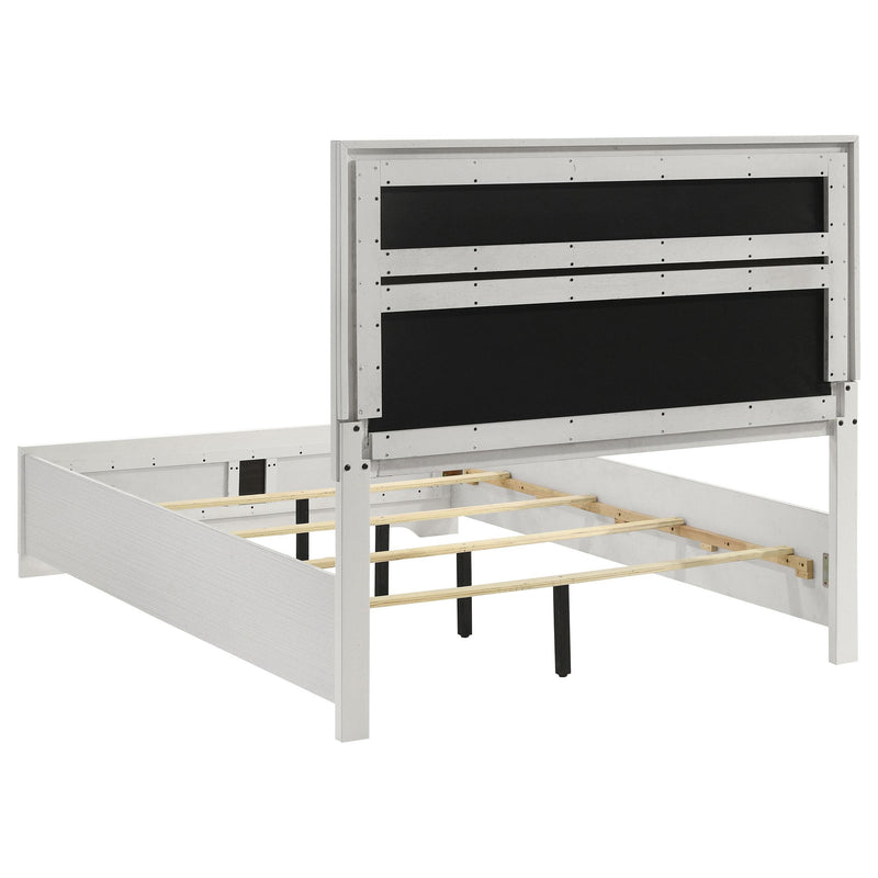 Miranda 54-inch Upholstered Queen Panel Bed White - 205110Q