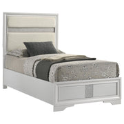Miranda 54-inch Upholstered Twin Panel Bed White - 205110T