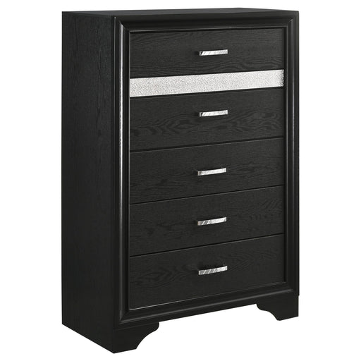 Miranda 6-drawer Bedroom Chest Black - 206365