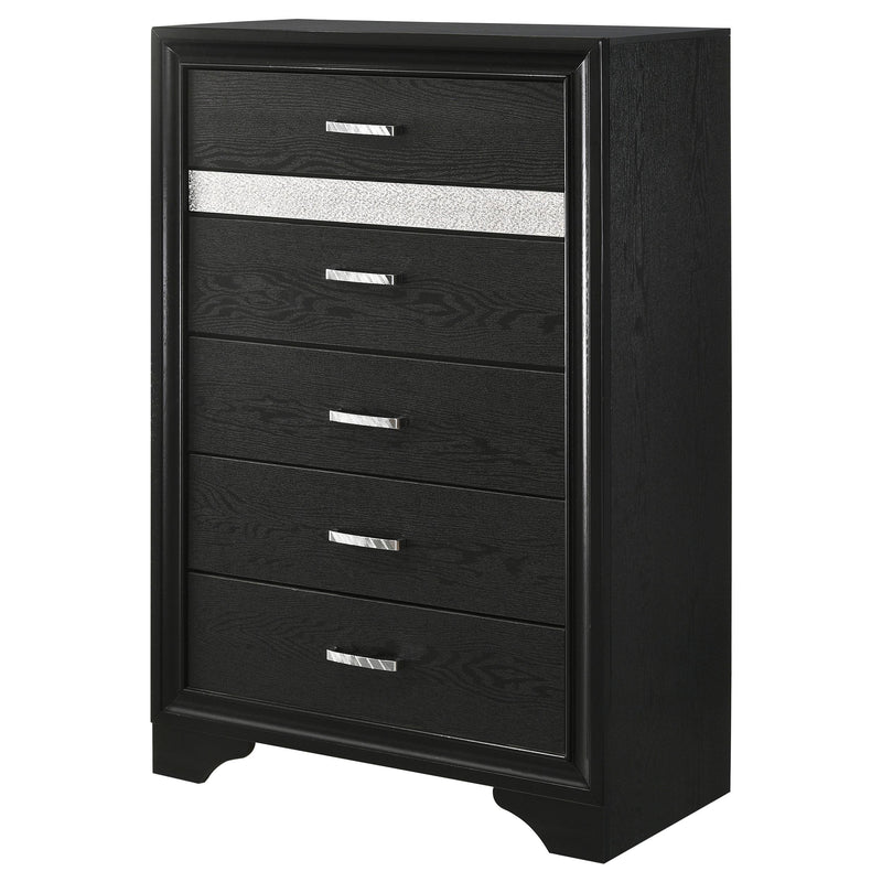 Miranda 6-drawer Bedroom Chest Black - 206365