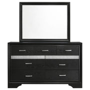 Miranda 7-drawer Dresser with Mirror Black - 206363M