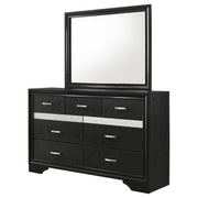 Miranda 7-drawer Dresser with Mirror Black - 206363M