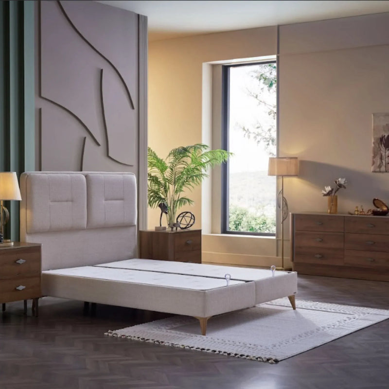 Mirante Cream Queen Lift Storage Bed from Bellona - Luna Furniture