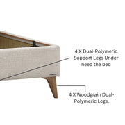 Mirante Cream Queen Lift Storage Bed from Bellona - Luna Furniture