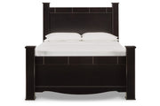 Mirlotown Almost Black King Poster Bed - Gate FurnitureQueen Bed
