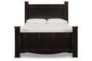 Mirlotown Almost Black King Poster Bed - Gate FurnitureQueen Bed