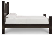 Mirlotown Almost Black King Poster Bed - Gate FurnitureQueen Bed