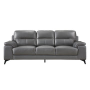 Mischa Dark Gray Top - Grain Leather Living Room Set - Gate FurnitureLiving Room Set