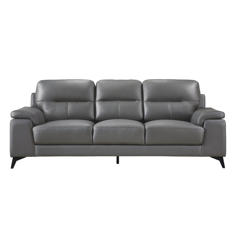 Mischa Dark Gray Top - Grain Leather Living Room Set - Gate FurnitureLiving Room Set
