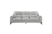 Mischa Silver Grain Top Grain Leather Living Room Set - Gate FurnitureLiving Room Set