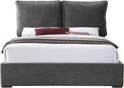 Misha Fabric King Bed (3 Boxes) Black - Gate FurnitureKing Bed