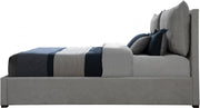 Misha Fabric King Bed (3 Boxes) Grey - Gate FurnitureKing Bed